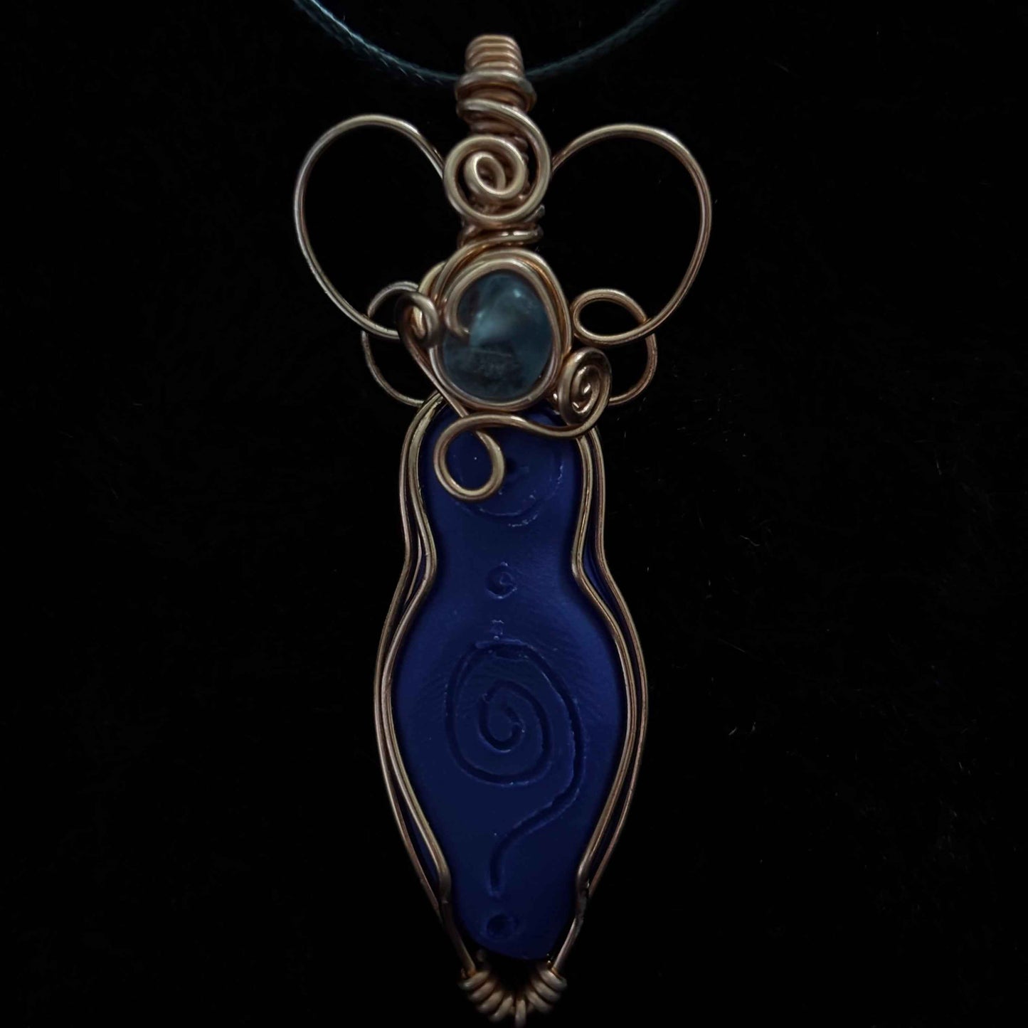 Goddess Pendant || Fluorite Butterfly