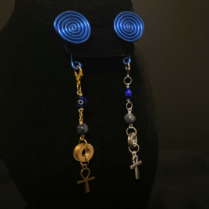 Evil Eye Pack || Spiral Gauge Earrings Bundle