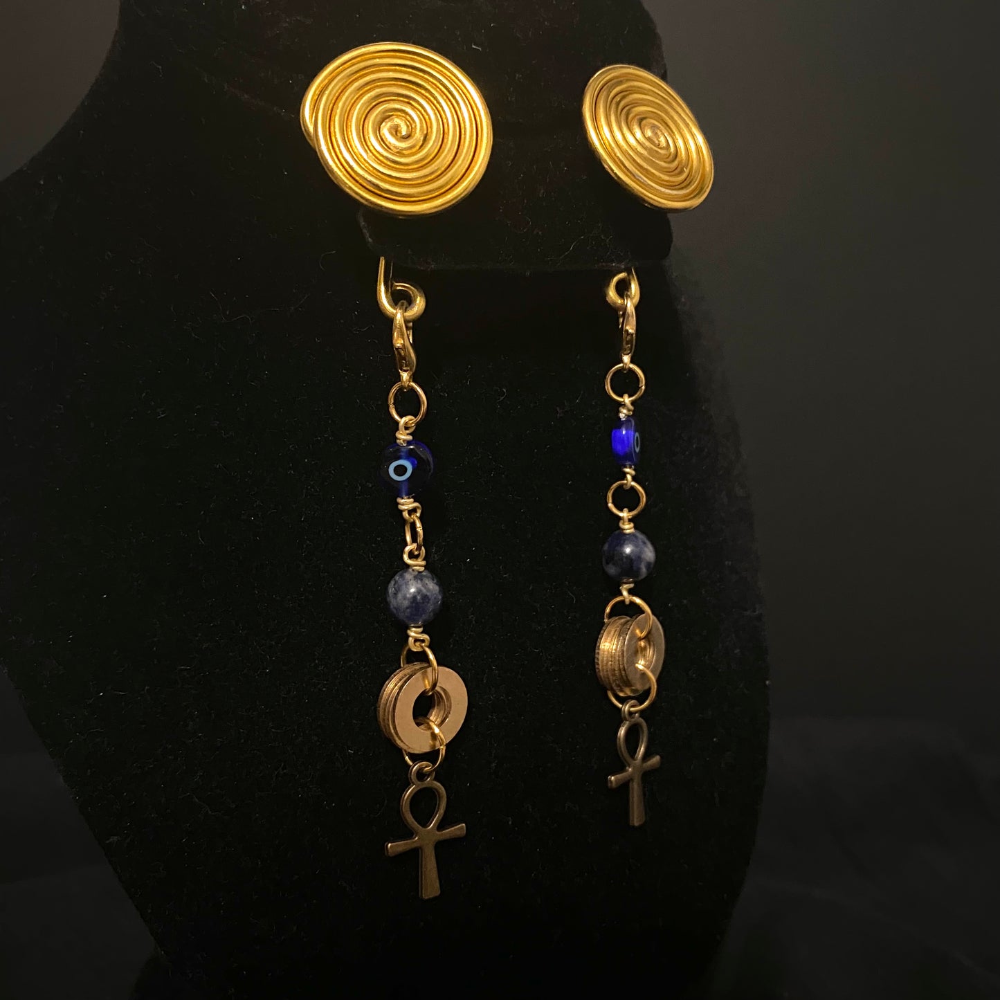 Evil Eye Pack || Spiral Gauge Earrings Bundle