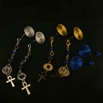 Evil Eye Pack || Spiral Gauge Earrings Bundle