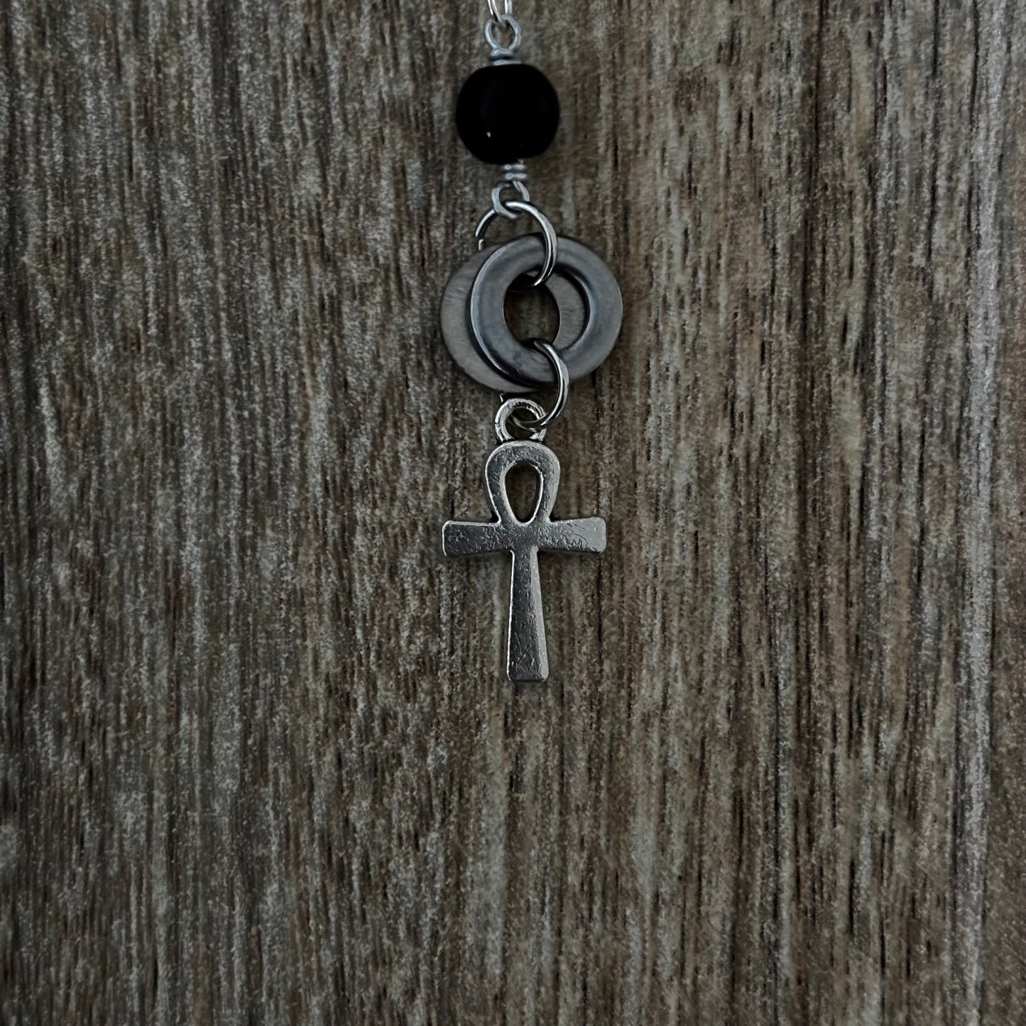 Ankh Charm Gauge Earrings