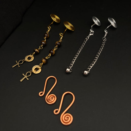 Mixed Metals Pack - Spiral Gauge Earrings Bundle