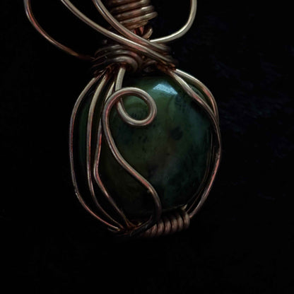 Serpentine Secrets || Wire Wrapped Necklace