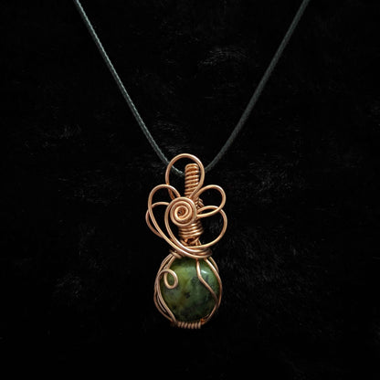 Serpentine Secrets || Wire Wrapped Necklace