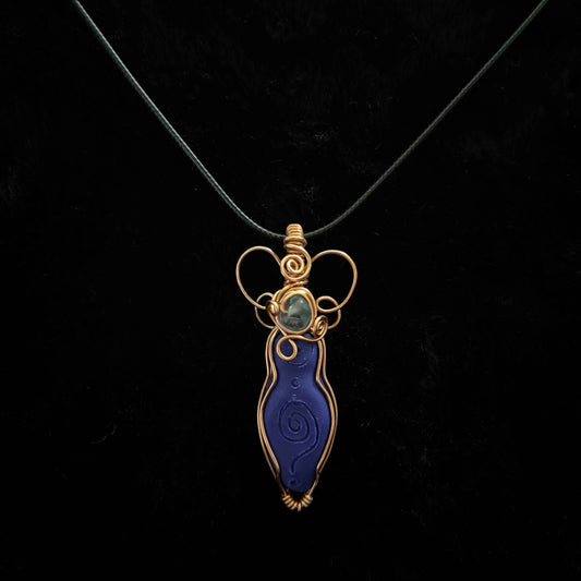 Goddess Pendant || Fluorite Butterfly