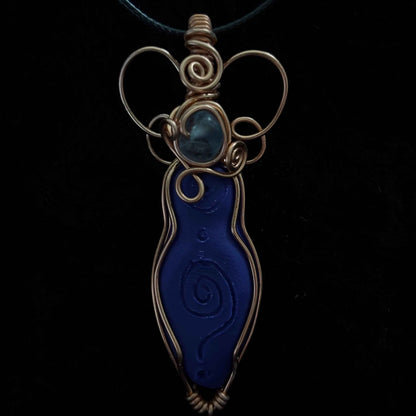 Goddess Pendant || Fluorite Butterfly